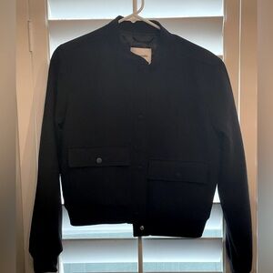 Abercrombie and Fitch Black Bomber Jacket Size S